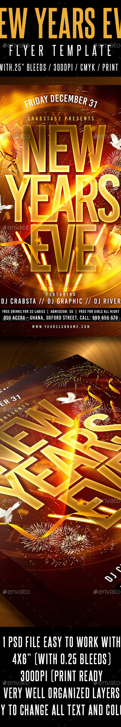 Image 4 for New Years Eve Flyer Template